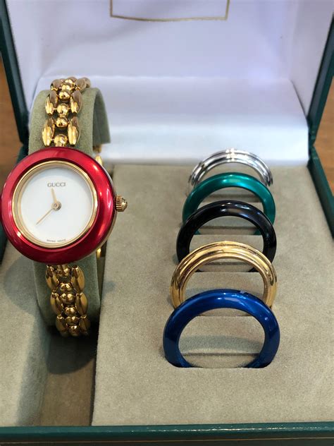 gucci women's watch with changeable bezels|gucci watch with interchangeable bezels.